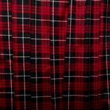 Plaid velvet knit - Tartan - Red / Black