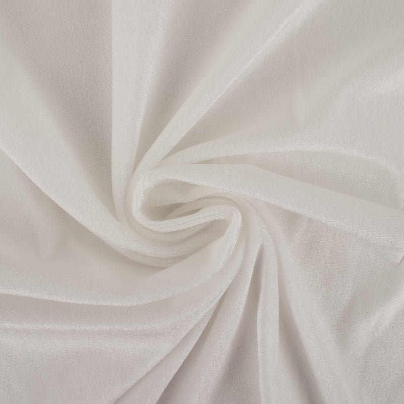 Solid velvet knit - VENEZIA - White