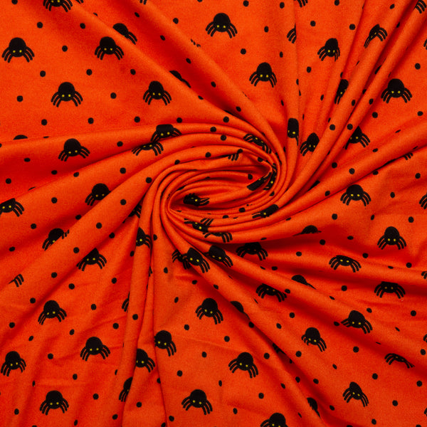 Tricot doux imprimé - JAMAS - Araignés - Orange