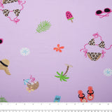 Printed Soft Knit - JAMAS - Bikini -Rose lilac