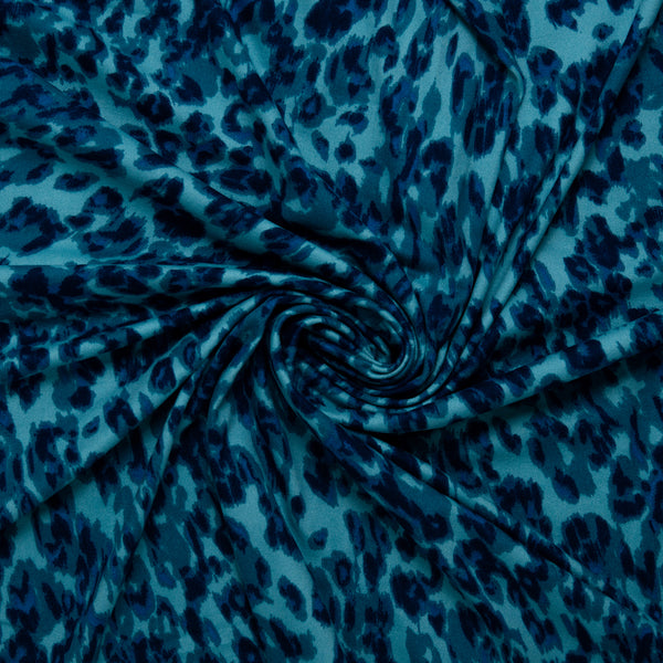 Printed Soft Knit - JAMAS - Leopards - True blue