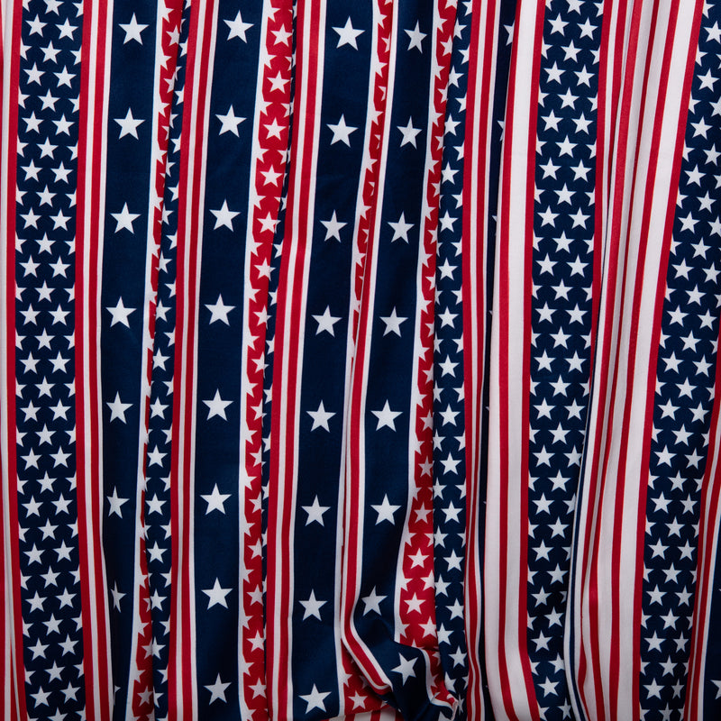 Printed Soft Knit - JAMAS - Stripes / Stars - Red