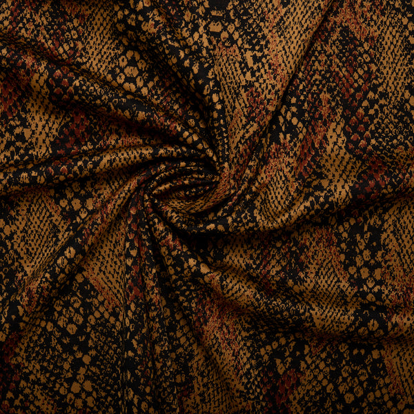 Plaid & Jacquard Fashion Knit - Snakes - Brown