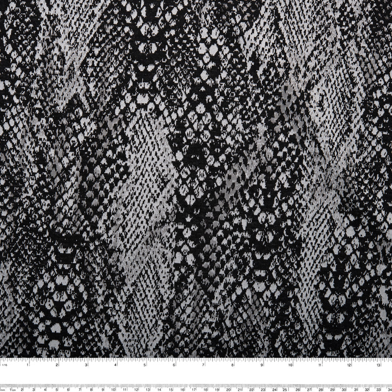 Tricot carreaux et jacquard tendance - Serpents - Gris