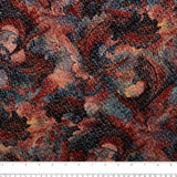 Knit - CHENILLE & BOUCLE - Abstract - Black / Orange