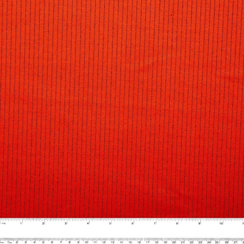 Flat back Rib Knit - LOGAN - Red orange