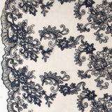 Corded lace - VIRGINIA - Border - Blue