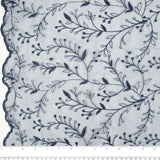 Embroidered Mesh - EXQUISE - Navy