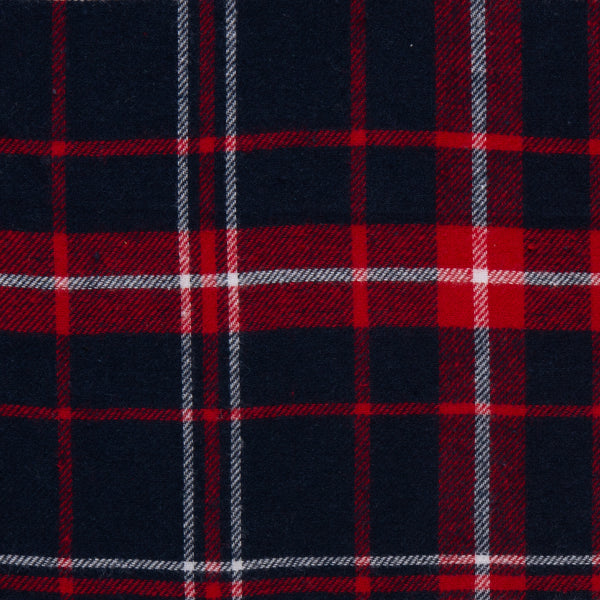 Cotton Brushed Plaid - CONNOR - Midnight / Red