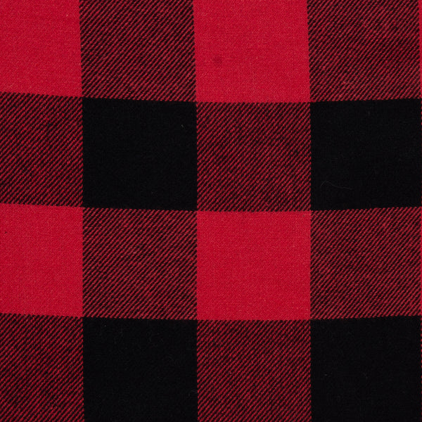 Cotton Brushed Plaid - CONNOR - Buffalo - Red