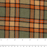 Cotton Brushed Plaid - CONNOR - Green / Orange