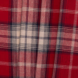 Tartan en coton brossé - CONNOR - Rouge / Coquille d&#039;Šuf