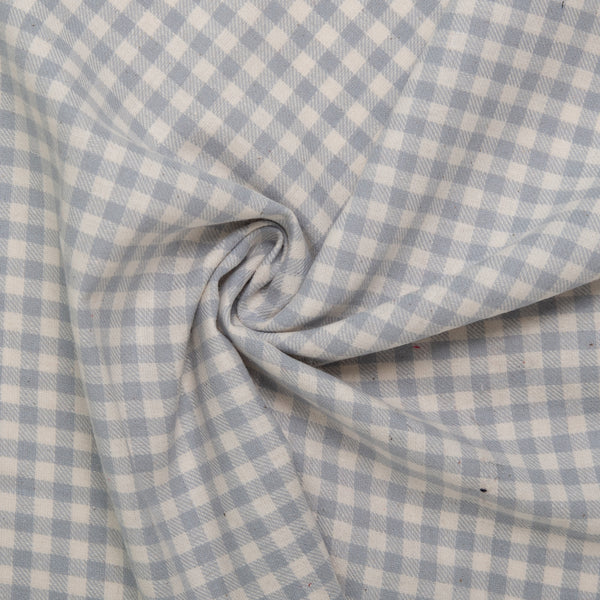 Cotton Brushed Plaid - CONNOR - Light grey