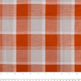 Tartan en coton brossé - CONNOR - Orange / Gris