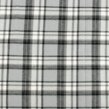 Tartan en coton brossé - CONNOR - Gris pâle / Noir