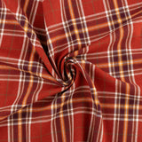 Cotton Brushed Plaid - CONNOR - Brick / Yellow