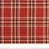 Cotton Brushed Plaid - CONNOR - Brick / Yellow