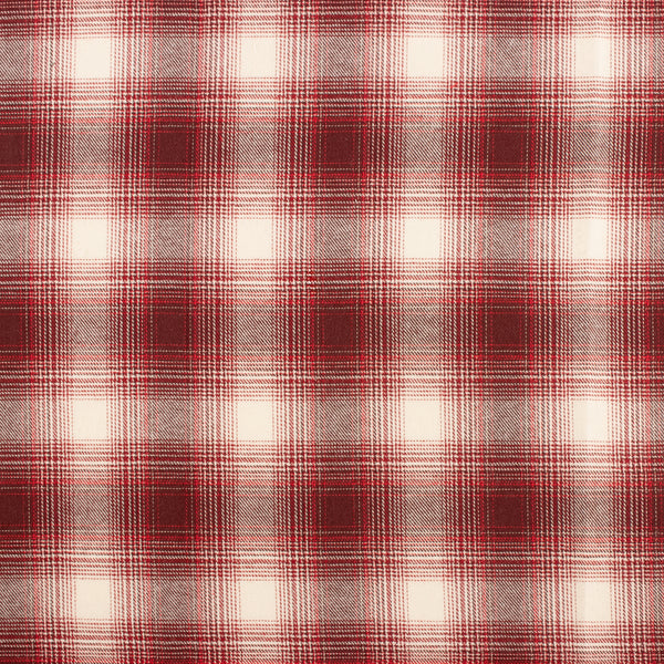 Cotton Brushed Plaid - CONNOR - Burgundy