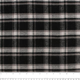 Cotton Brushed Plaid - CONNOR - Black / Taupe