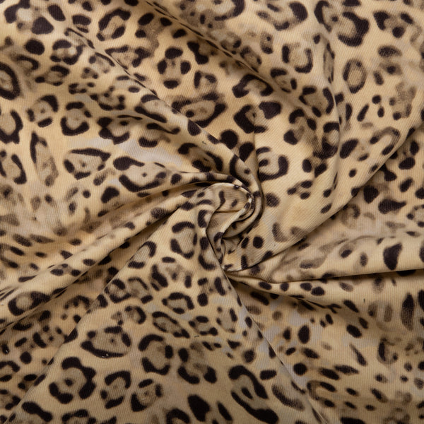 Printed Corduroy - BOHEMIAN - Leopards - Beige