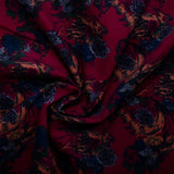 Printed Corduroy - BOHEMIAN - Florals - Bordeaux