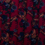 Printed Corduroy - BOHEMIAN - Florals - Bordeaux