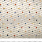 Printed Cotton - WILLIAMSBURG - Honeycomb - White