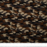 Canevas imprimé pour artisanat - TIC-TAC-TOE - Camouflage - Brun