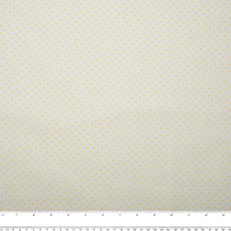 Printed Craft Canvas - TIC-TAC-TOE - Polka dots - White / Yellow