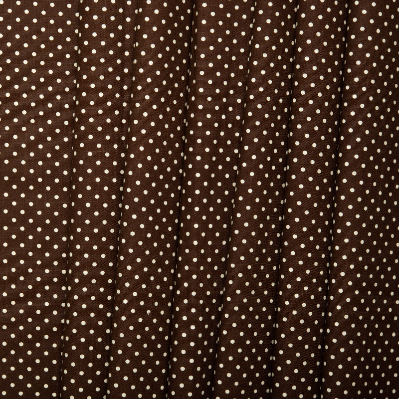 Printed Craft Canvas - TIC-TAC-TOE - Polka dots - Dark brown