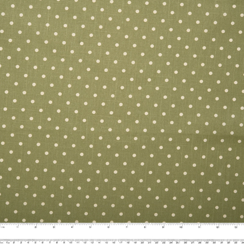 Printed Craft Canvas - TIC-TAC-TOE - Polka dots - Mist green