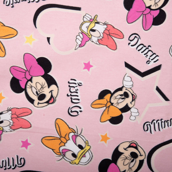 Wide Printed Flannelette - MOLLY - Minnie - Pink