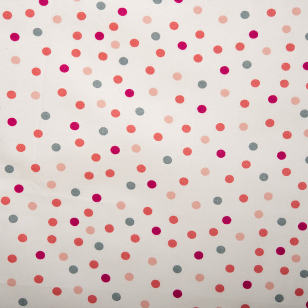 Wide Printed Flannelette - MOLLY - Dots - Off white