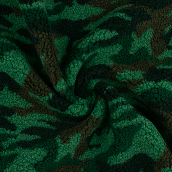 Sherpa imprimé - «LAMBY» - Camouflage - Vert