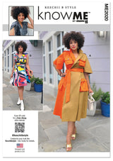ME2020 Misses' and Women's Wrap Dress With Belt by Keechii B Style (20W-22W-24W-26W-28W)