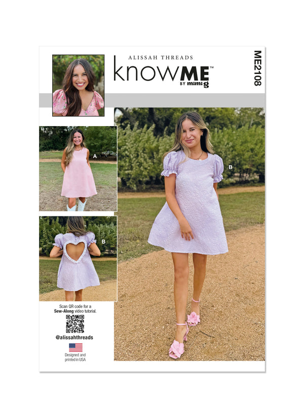 KnowMe - ME2108 MISSES' DRESS WITH SLEEVES