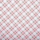 Coton imprimé - <HOLIDAY GREETINGS> - Carreau diagonal - Blanc