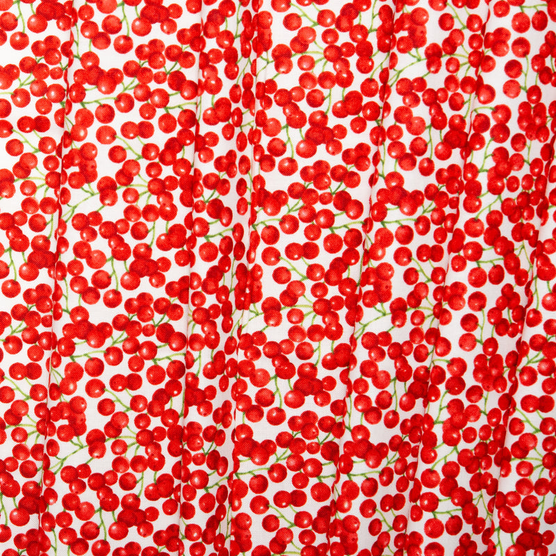 Printed Cotton - HOLLY BERRY PARK - Berries - White