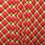 Printed Cotton - HOLLY BERRY PARK - Plaids - Red