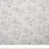 Glitter tulle - STARS & SWIRLS - Swirls - White / Silver