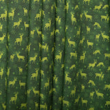 Printed Cotton - HOLIDAY MINIS - Deers - Green