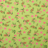 Printed Cotton - HOLIDAY MINIS - Candy cane - Green