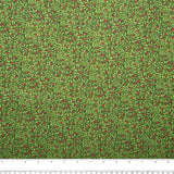 Printed Cotton - HOLIDAY MINIS - Leafs - Green