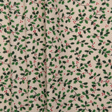 Printed Cotton - <HOMESPUN HOLIDAYS> - Mistletoe - Beige