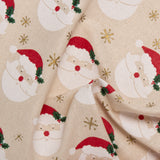 Printed Cotton - <HOMESPUN HOLIDAYS> - Santa clause - Beige