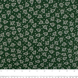 Coton imprimé de Noël - Sapins - Vert
