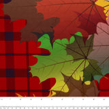 Printed Tabling - HARVEST FESTIVAL - Plaids / Leafs - Red