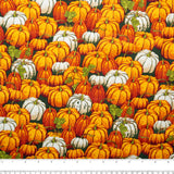 Printed Cotton - HARVEST FESTIVAL - Pumpkin - Green