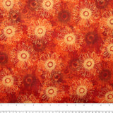 Printed Cotton - HARVEST FESTIVAL - Sunflowers - Orange