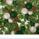 Coton imprimé - NOàL àLàGANCE - Ornements de Noël - Vert